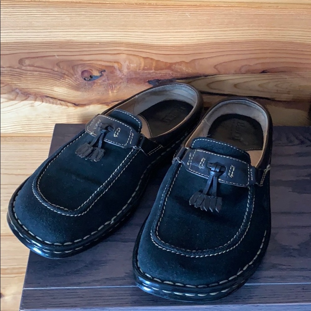Born Black slip on loafers